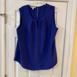 Ladies Size XXL 41 Hawthorn Royal Blue Sleeveless Blouse GUC